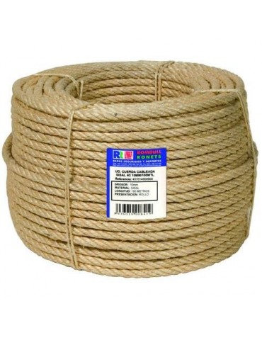 CUERDA CABLEADA SISAL 4 CABOS 16 MM. 100 M.