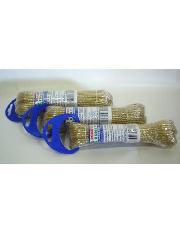 CABLE ACERO PLASTIFICADO ORO 20 M.