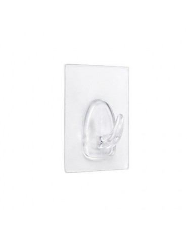 COLGADOR ADHERENTE REUTILIZABLE 60X47MM TRANSP.