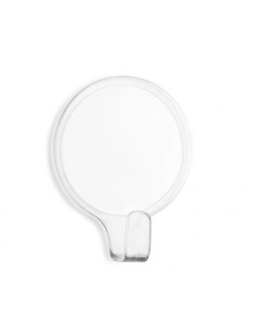 COLGADOR ADHESIVO CIRCULAR TRANSPARENTE 2UDS.