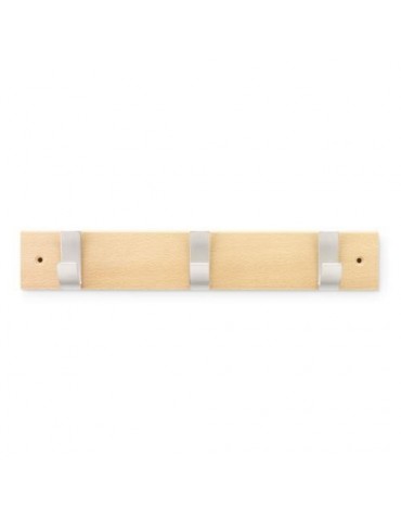 COLGADOR HAYA 3 GANCHOS ACERO/NATURAL 3703-8