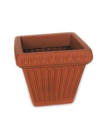 MACETA CUADRADA PEQUEÑA 8 L. TERRACOTA 21102