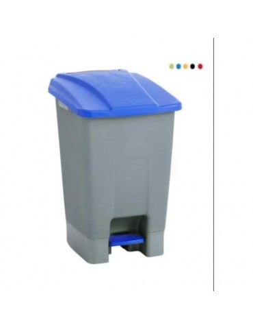 PAPELERA CON PEDAL Y RUEDAS 70L. VERDE 4309