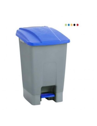 PAPELERA CON PEDAL Y RUEDAS 70L. NEGRO 4309