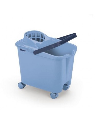 CUBO CON RUEDAS+ESCURRIDOR 14LITROS AZUL 32531