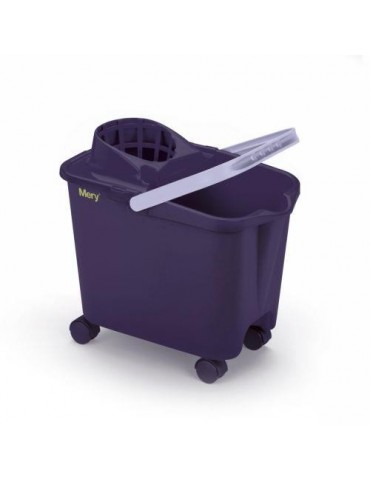 CUBO CON RUEDAS+ESCURRIDOR 14LITROS LILA 32532