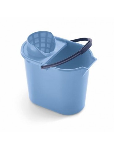CUBO CON ESCURRIDOR OVALADO 12 L. AZUL 31231