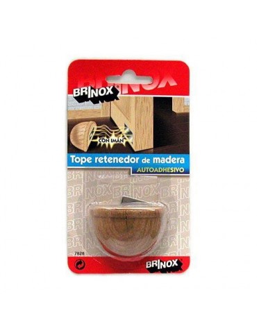 TOPE PUERTA ADHESIVO CON IMAN ROBLE (BL.) 7828