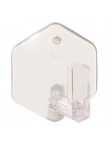 PERCHA PLASTICO ADHESIVO TRANS. (BL-2) B50210H