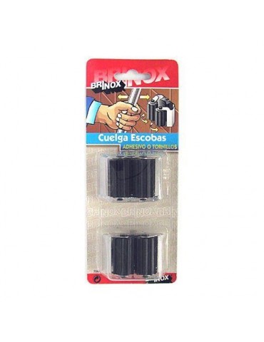 CUELGA ESCOBAS CON ROD INOXIDABLE (DISPLAY-2) 7064
