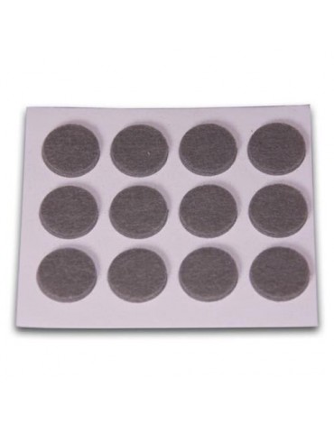 FIELTRO ADHESIVO DISCO 20 MM. GRIS DISPLAY-12