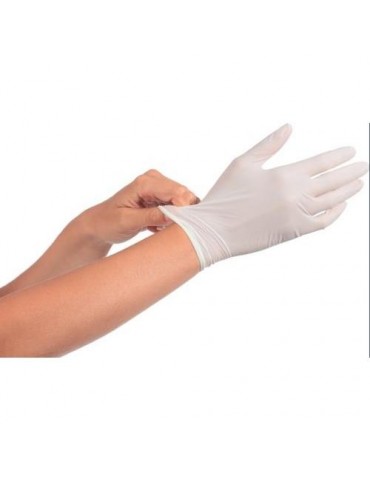 GUANTE DESECHABLE LATEX C/POLVO (CAJA 100) T-M