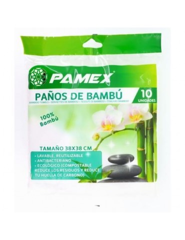 PAÑO BAMBU LAVABLE 38X38
