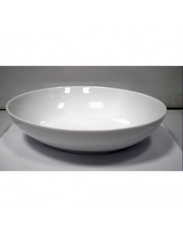 ENSALADERA OVAL PORCELANA BLANCA REDONDA