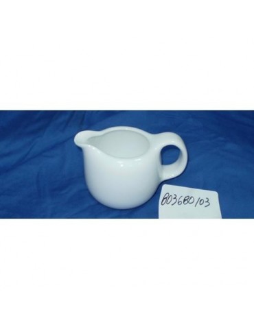 LECHERA CON ASA WHITE PORCELANA PEQUEÑA REDONDA