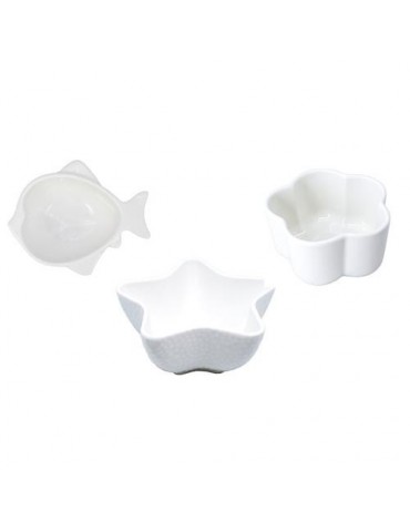 PLATO PORCELANA SNACK FORMAS MARINAS SURT.FIH372