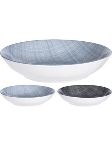 PLATO SOPA PORCELANA 20CM DISEÑO TEJIDO SURTIDO