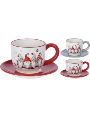 TAZA CON PLATO IMAGEN GNOMO 250ML AZD101720
