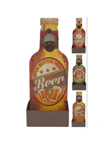 ABRE BOTELLAS CHAPAS DECORADO 14X10X36 CM.
