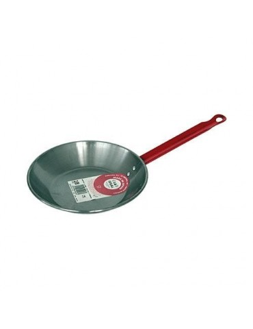 SARTEN PULIDA LLANA CON MANGO LA IDEAL 24 CM.