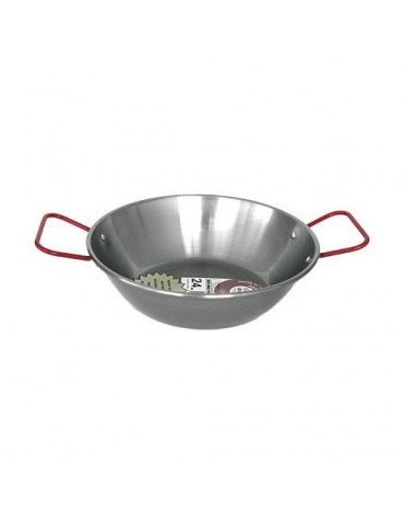 SARTEN PULIDA HONDA CON ASAS LA IDEAL 34 CM.