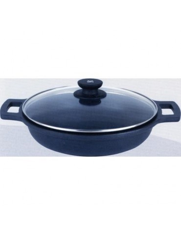 CACEROLA BAJA AL. FUNDIDO CON TAPA CRIS 20 CM.