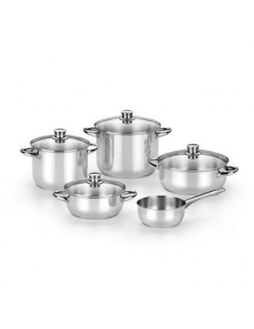 MENAJE 5 PIEZAS OPTIMA TAPA CRISTAL