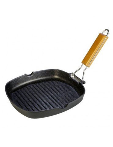 GRILL RAYAS AL. FUNDIDO 24X24 CM. ECOCHEF 14024