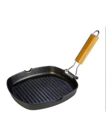 GRILL RAYAS AL. FUNDIDO 28X28 CM. ECOCHEF 14028