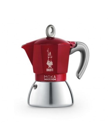 CAFETERA NEW MOKA INDUCTION ROJA 6 TAZAS 6946