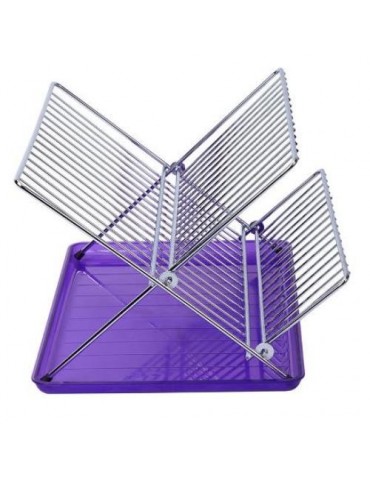 ESCURREPLATOS CROMADO PLEGABLE LILA