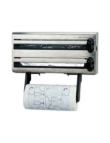 PORTARROLLO COCINA TRIPLE INOXIDABLE 60701