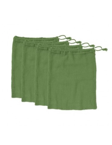 SET 4 BOLSAS REJILLA 30X40 VERDES PARA VERDURAS
