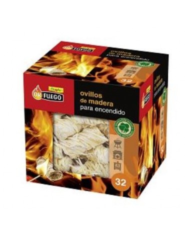 OVILLOS MADERA ECOLOGICOS ENCENDIDO 32 UDS. 50287