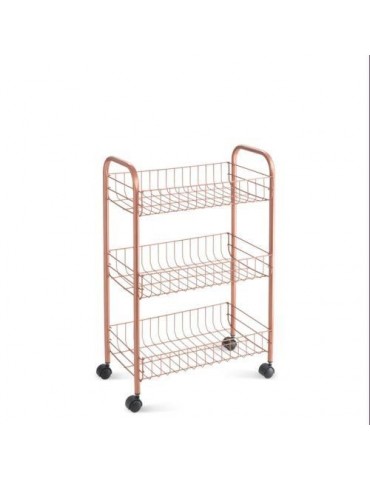 CARRO MULTIUSO 3 ESTANTES LUGANO COPPER