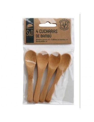 SET 4 CUCHARAS PEQUEÑAS BAMBU KA3902