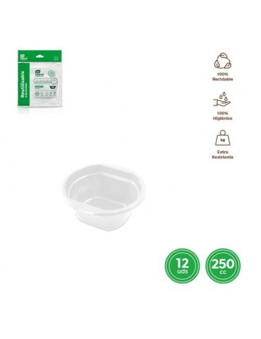 BOL APERITIVOS REDONDO BLANCO 250CC (PACK-12UND)