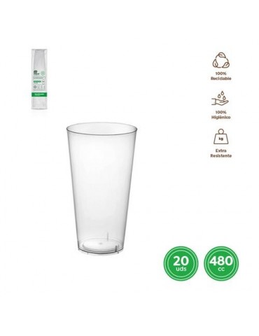 VASO COCKTAIL PLASTICO TRANSPARENTE 480CC(P-20UND)