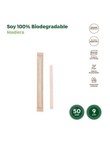 PALETINA MADERA BIODEGRADABLE 9CM (PACK-50UND)