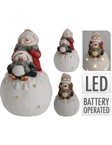 FIGURA PAPA NOEL CON ILUMINACION LED 40CM
