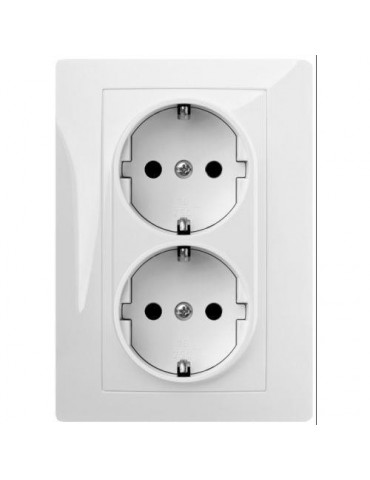DOBLE TOMA CORRIENTE 16 AH. 250 V. BLANCO 9125