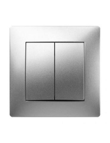 DOBLE INTERRUPTOR 10 AH. 250 V. ALUMINIO 9403