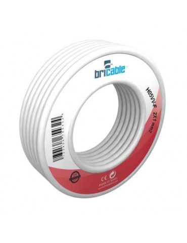 CABLE MANGUERA PLANA H03VVH2-F 2X0.75 BLANCA 5M