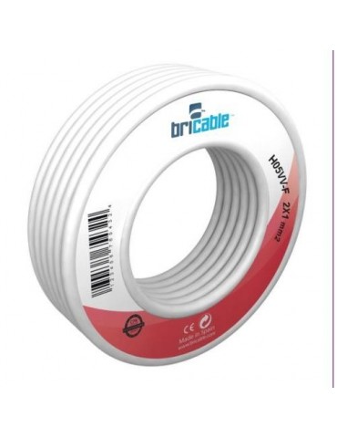 CABLE MANGUERA PLANA H03VVH2-F 2X0.75 BLANCA 10M