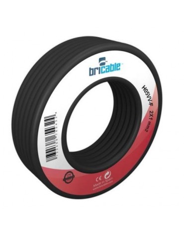 CABLE MANGUERA PLANA H03VVH2-F 2X0.75 NEGRA 10M
