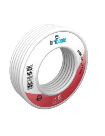 CABLE MANGUERA REDONDA H05VV-F 2X1 BLANCA 5M
