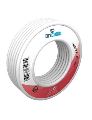 CABLE MANGUERA REDONDA H05VV-F 2X1 BLANCA 10M