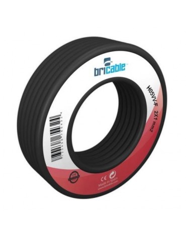 CABLE MANGUERA REDONDA H05VV-F 2X1 NEGRA 5M