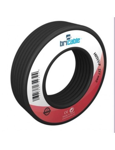 CABLE MANGUERA REDONDA H05VV-F 2X1 NEGRA 10M