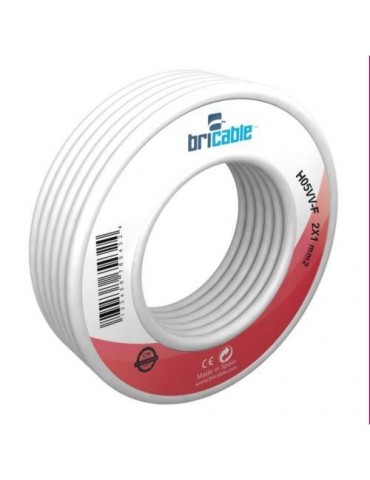 CABLE MANGUERA REDONDA H05VV-F 2X1.5 BLANCA 10M